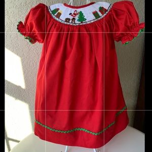 Christmas Smocked Dress